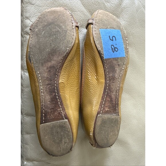 TORY BURCH Reva Carmel Color Ballet Flat/Nappa Leather Size 8.5 Preloved - Picture 6 of 6
